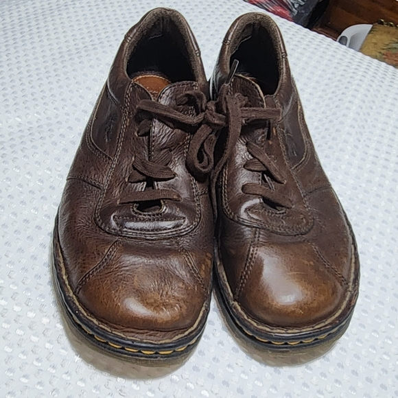 DR MARTENS VINTAGE EUC MENS SZ 9 BROWN DERBY LEATHER OXFORD SHOES - Picture 2 of 8